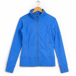 Lululemon Define Jacket Blue Luon Full Zip Thumbholes Womens Size 6